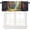 Landscape-2, variant on Green Forest Tree Valance Curtain Pine Coniferou Trees Forest Watercolor Style Rod Pocket Valance Window Treatments Short Curtains for Kitchen Farmhouse Decor 54x18inch