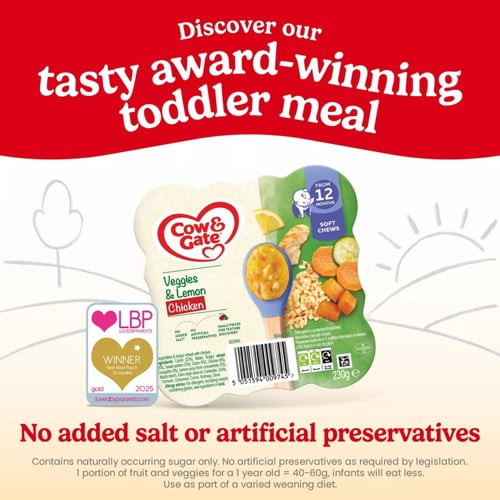 Cow & Gate Ratatouille Bulgur Wheat & Chicken Baby Food Meal 230g, British Import (Pack of 2)