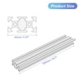 thumbnail image 2 of 2040 T Slot Aluminum Extrusion 500mm(19.7 Inch) Silver for 3D Printer Laser Engraving Machine 2 Pcs, 2 of 6