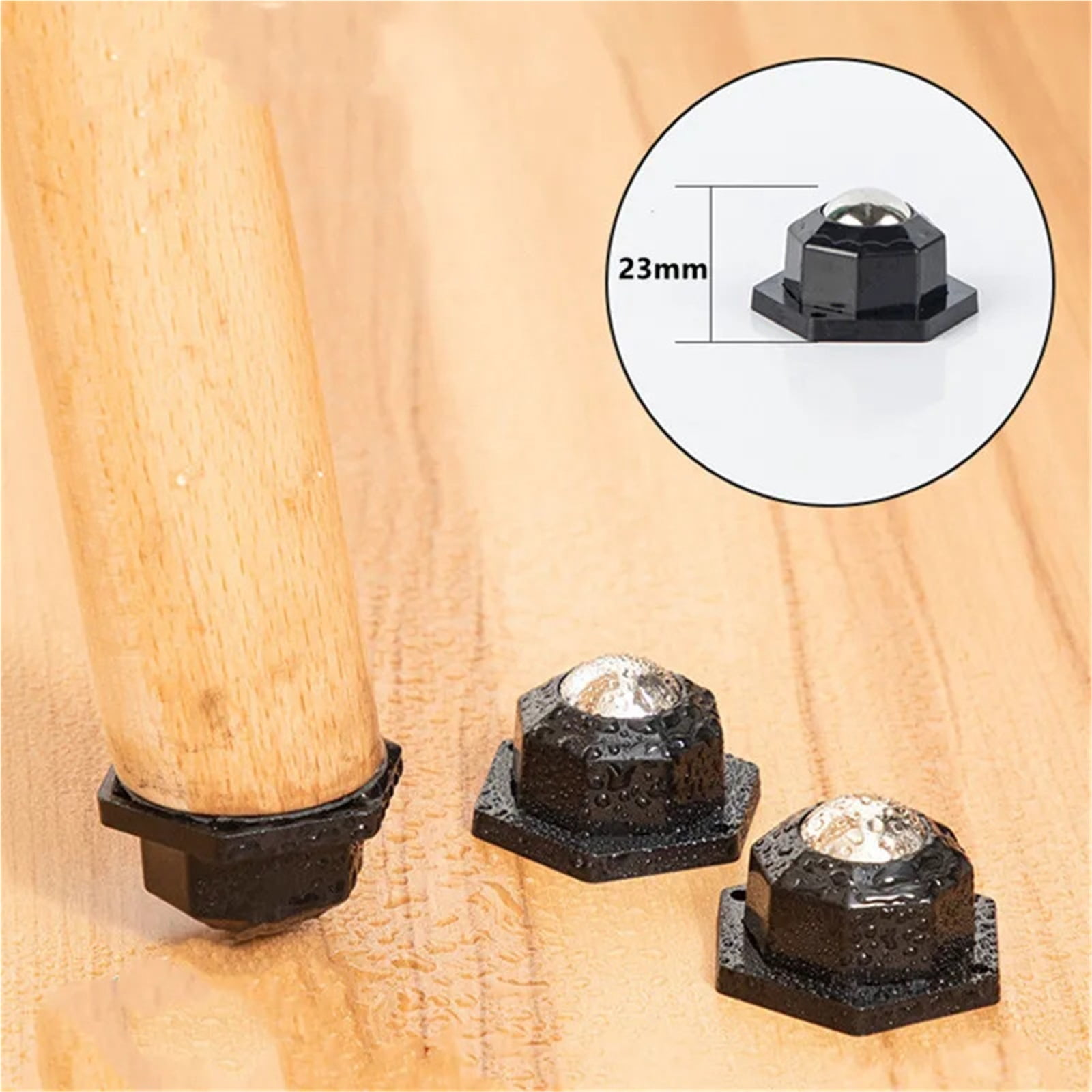 4Pcs Furniture Casters Wheels 200Kg Heavy Duty Universal Wheel 360° Rotation Stainless Steel Strong Self Adhesive Casters Wheels ,Reliable