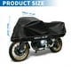thumbnail image 4 of Cubierta de motocicleta exterior impermeable, cubierta de medio motocicleta 420D-PU negra, protección contra el sol y la lluvia, se ajusta a 96.46"x41.34"x25.59", 4 of 7