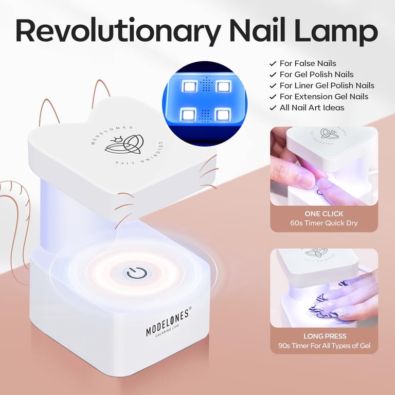 Modelones Gel Nail Kit with UV LED Lamp, 216-Piece photo 5