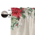 thumbnail image 6 of Innerwin Christmas Thermal Insulated Kitchen Valance Cafe Tier Scarf Xmas Short Window Curtain Rod Pocket Half Window Drapes Slot Top Curtain Panel Style-B 1pc-Top Valance: W:18''x H:54'', 6 of 6