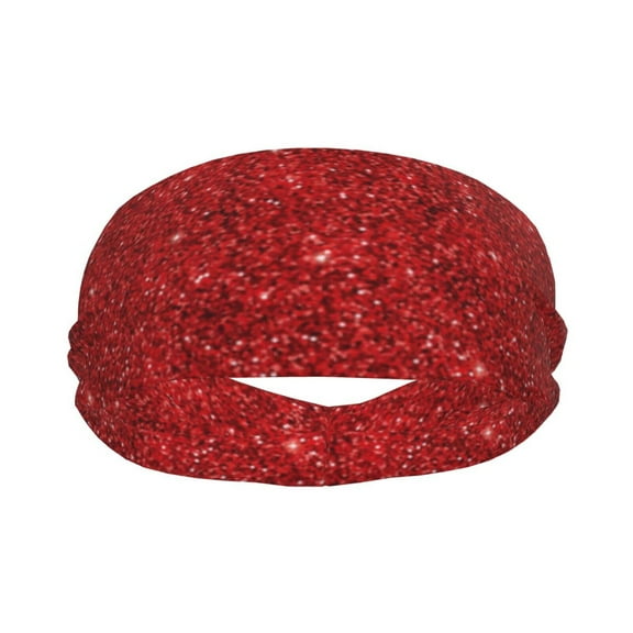 Goofa Red Glitter Pattern Sweatbands Sports Headband for Men & Women,Moisture Wicking Athletic headband,Breathable Sweatband,Sports accessories,Workout gear