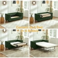 thumbnail image 5 of 65" Pull Out Sofa Bed with USB Charging, Chenille Loveseat, Memory Foam Mattress, 5 of 8