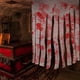 thumbnail image 5 of Cortina decorativa de Halloween | Accesorio de puerta y ventana de gasa manchada de sangre con huella de mano manchada | Decoración espeluznante para fiestas en el hogar y exteriores | 1 pieza, 5 of 6