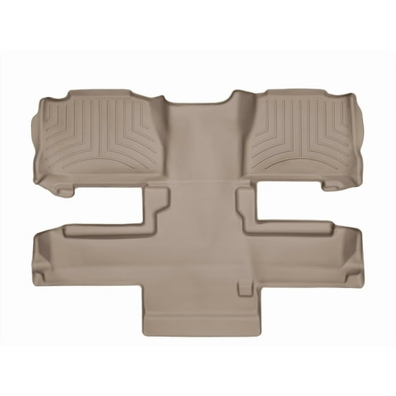 WeatherTech Custom Fit FloorLiners compatible with Tahoe, Yukon - 2nd Row (includes center aisle piece), Tan