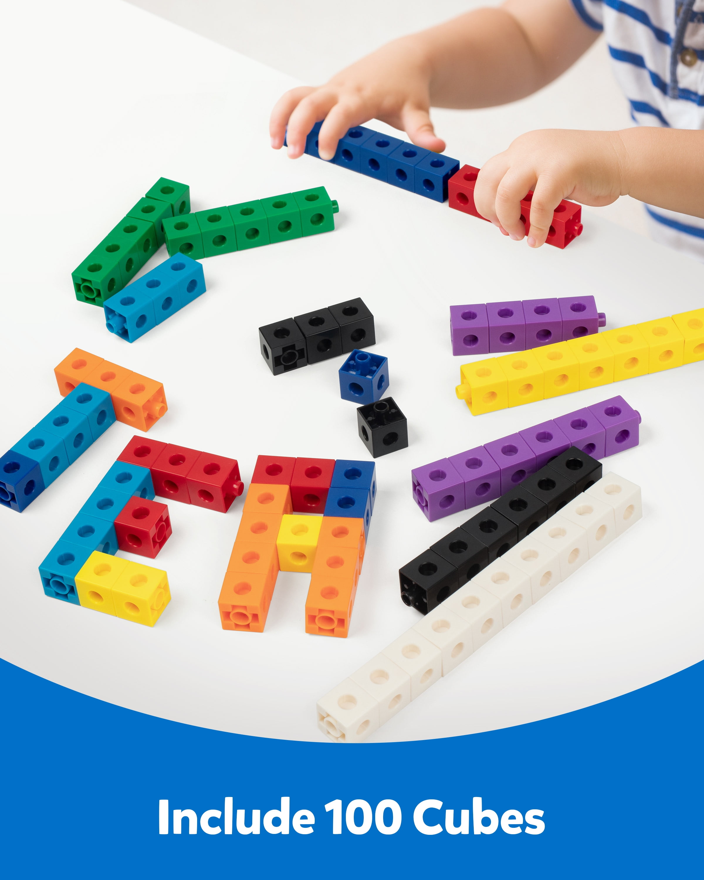 Coogam Math Cubes, Manipulatives Number Counting Blocks with