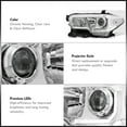 thumbnail image 5 of AJP Distributors Chrome Housing Clear Lens Reflector Signal Driving Projector Headlights + LED DRL Strip Lamps Assembly Pair Compatible/Replacement For Toyota Tacoma 2016 2017 2018 2019 2020 2021 2022, 5 of 10