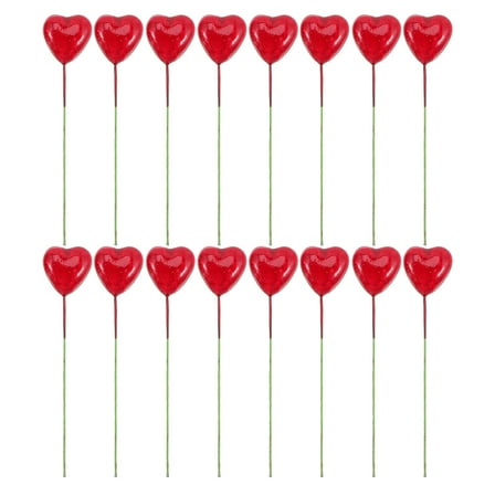 Heart Cake Toppers for Valentines Day Dessert Decoration Red Foam 3D Heart Cupcake Inserts Lightweight and Easy to Use 20 Pieces