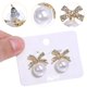 thumbnail image 2 of GOOHOCHY 1 par de pendientes de lazo de perlas, pendientes de perlas, pendientes colgantes de perlas, pendientes de tuerca para mujer, 2 of 7