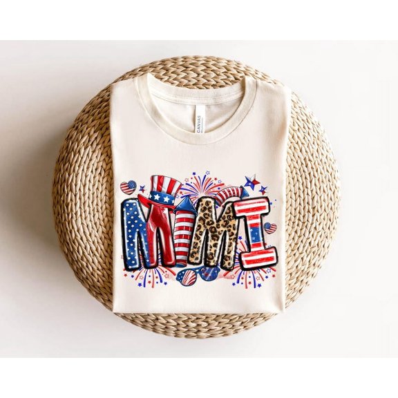 Mimi T-shirt, 4th Of July T-shirt, Gifts For Grandma, Patriotic Mimi T-shirt, Gifts For Mother's Day, Trendy Grandma USA T-shirt.