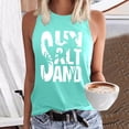 thumbnail image 2 of Women's Floral Print Tank Tops Basic Crew Neck Sleeveless Tank Shirt for Casual Outing Wear(Mint Green,L), 2 of 4