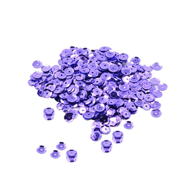 Thinsony 400 Pcs Paillettes Rondes en Vrac Couture Embellissement 7mm Violet 1ensemble