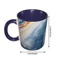 thumbnail image 3 of Marble Coffee Mug Fun Custom Ceramic Mugs 11oz Navy Blue, 3 of 5