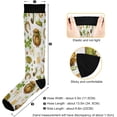 thumbnail image 3 of FREEAMG 1 Pair St. Patrick's Day Clover Compression Socks for Women Men,Knee High Stockings for Athletic Sports,Running,Travel, 3 of 7