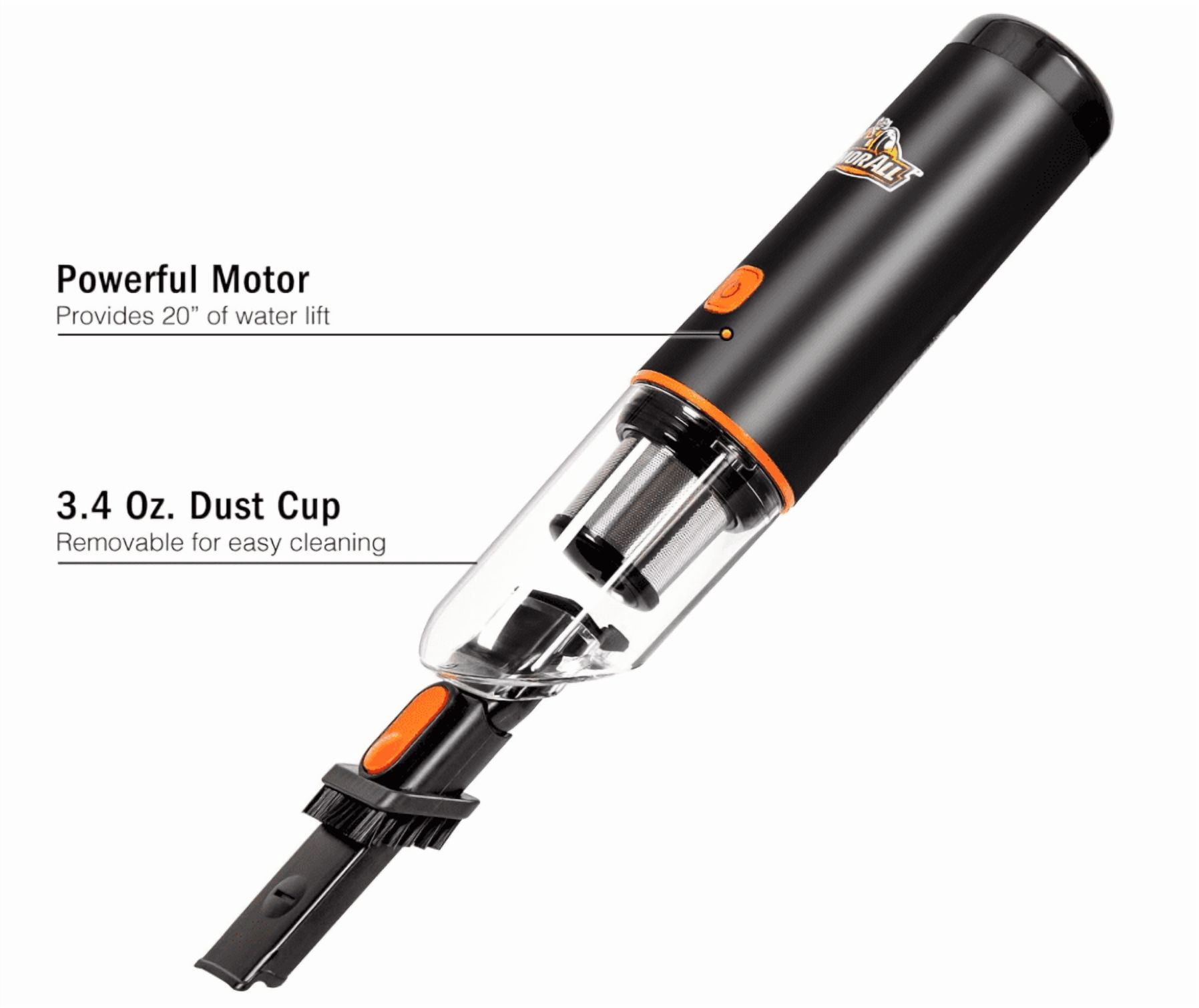 Armor All AA07V7 Cordless Handheld Car Vacuum, 7.4V Portable Cleaner with USB Charging