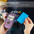 thumbnail image 4 of ELEHOLD Crossbody Wallet Case for iPhone 16 Plus,Back Credit Card Holder Metal Snap Luxury Purse Case with Shoulder Strap for Women Girls for iPhone 16 Plus,Purple, 4 of 8