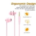 thumbnail image 3 of Auriculares MAXROCK Total Soft Silicon con micrófono jack de 3,5 mm, color rosa, 3 of 5