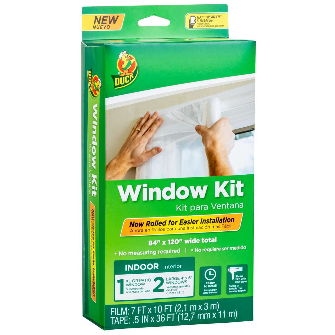 NEW 6 WINDOW INSULATION KIT SHRINK FIT DOUBLE GLAZING FILM DRAUGHT EXCLUDER COLD 