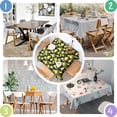 thumbnail image 4 of Yellow Lemon Fruit Flowers Black Pattern Square Tablecloth,Waterproof Square Table Cover,Wipeable Spillproof Washable Table Cover for Home Kitchen Party Decor 42"X42"(107x107cm), 4 of 6