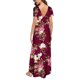 thumbnail image 3 of Puntoco Vestido De Manga Corta Con Cuello En V, Vestido Largo Hasta El Suelo De Verano Para Mujer, Vestido Largo Informal Suelto Con Bolsillos, Abertura De Manga Corta, Burdeos Xl, 3 of 5