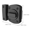 thumbnail image 2 of AURARMLET Garage Door Bolt Lock Zinc Alloy Black Security 1Pack, 2 of 7