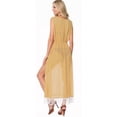 thumbnail image 2 of HAPPY BAY Women's Chiffon Summer Beach Open Front Lightweight Beachwear Duster Kimono Cardigan M-L Beige_AB873, 2 of 5