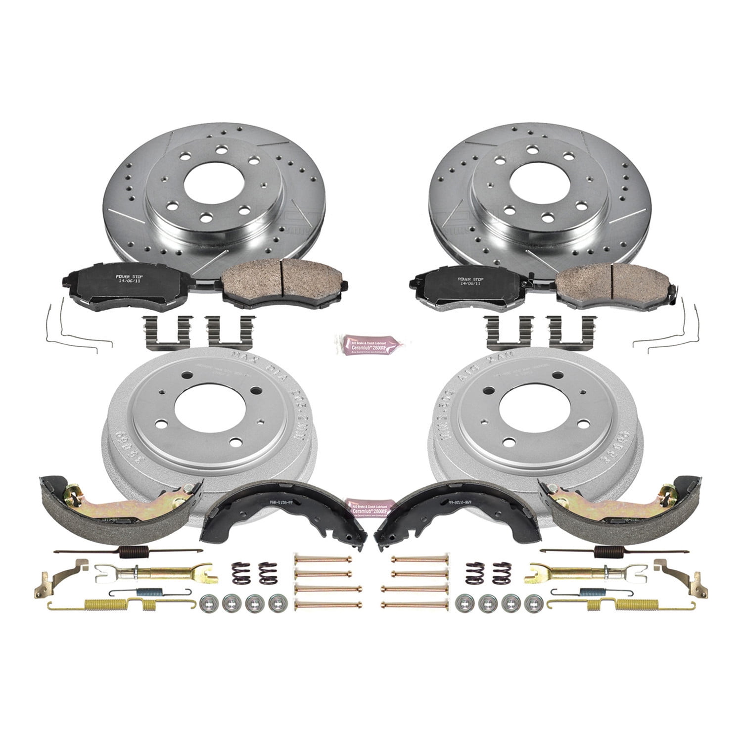 PowerStop Front and Rear Z23 Evolution Sport Brake Pad Rotor Drum and Shoe Kit Fits: HYUNDAI Select Models K15157DK