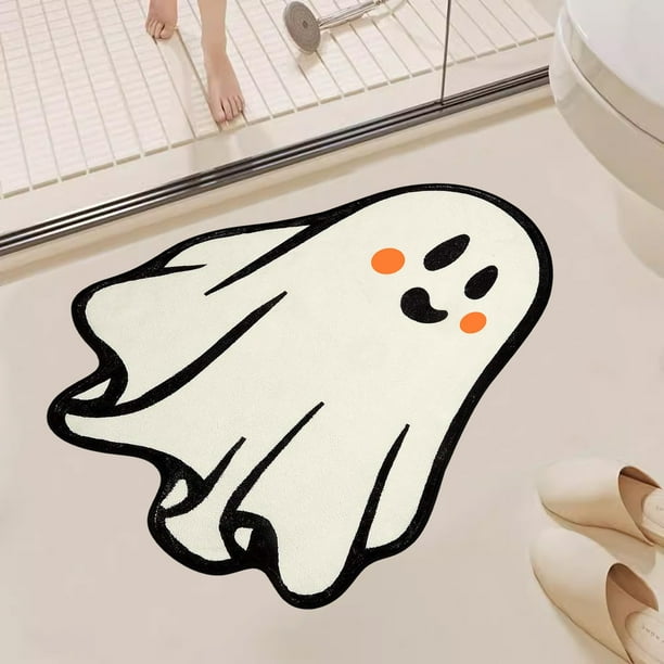 Alfombra de baño y tapete de Halloween | Alfombra de baño absorbente antideslizante | Alfombra decorativa para cocina, sala de estar, dormitorio y recibidor