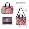 thumbnail image 3 of FORMRS 16" Laptop Bag Carrying Sleeve Case with Handle Travel Shoulder Briefcase, Black Colorful Circles, 3 of 8