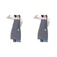 thumbnail image 4 of Bewildely Delantal de cocina, vestido de trabajo sencillo, ropa de trabajo para el hogar para mujer, ropa para el hogar con bolsillo para el Type2 NO2, 4 of 6