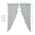 thumbnail image 4 of VHC Brands Sawyer Mill Blue Window Prairie Panel Set Adjustable Farmhouse Country Drapes Striped Pattern 63x36 Curtain, 63x36x18, 4 of 8