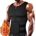 thumbnail image 2 of Men's Neoprene Sauna Zipper Waist Trainer Corset Vest for Enhanced Compression and Slimming Effect, 2 of 7