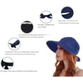 thumbnail image 4 of Chapeaux pour Femmes UPF 50+ UV Protection Soleil Convertible Plage Visière Chapeau, 4 of 5