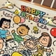 thumbnail image 5 of Tapiz de tela con fondo de feliz cumpleaños de Snoopy, Charlie Brown, decoración de fiesta kawaii, decoración de habitación, recuerdo de un año, 5 of 5