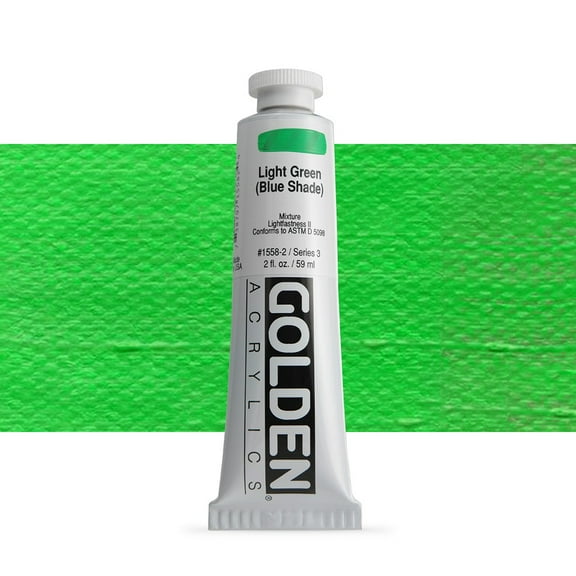 Golden Heavy Body Artist Acrylics - Light Green (Blue Shade), 2 oz Tube
