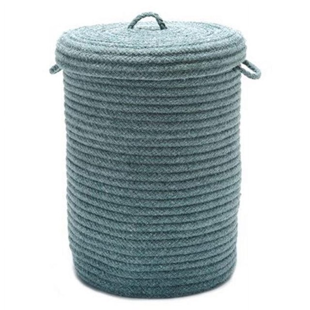 Panier à Linge en Mélange de Laine avec Couvercle