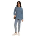 thumbnail image 2 of Women's Long Sleeve Knitted Crew Neck T-shirt, 2 of 6