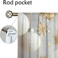 thumbnail image 6 of WNOOHIY White Gold Christmas Ornaments Pattern Light-filtering Curtains for Living Room Bedroom, Set of 2 Panels, 6 of 7