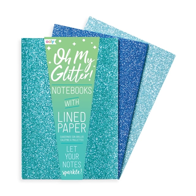 Ooly Libreta de Bolsillo OH MY GLITTER! 3 libretas tonos azules - 118-212 - OOLY 118-212