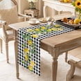 thumbnail image 6 of Lemon Table Runner - 60 Inch Long, Kitchen Dining Table Runner Dresser Scarves, Farmhouse Summer Botanical Fruit Black White Plaid Farmhouse Decor for Coffee Tables Wedding Party Banquet, 6 of 7