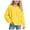 Yellow, variant on Ulanda Girls Crewneck Sweatshirt Long Sleeve Pullover Tops Drop Shoulder Sweatshirts Side Split for 5-14 Years (Purple, 11-12 Years)