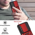 thumbnail image 4 of Case for Samsung Galaxy A32 5G (Not 4g) with Slide Camera Cover,Military Grade Heavy Duty Protection Phone Case Cover with Magnetic Ring Kickstand for Samsung Galaxy A32 5G SJ Black, 4 of 7