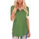 thumbnail image 2 of Sonducket Camiseta de mujer con cuello en V Blusa casual Camiseta de color sólido V Top de manga corta Prendas para la parte del cuerpo Verde M Sonducket AP003157-42, 2 of 6