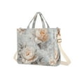 thumbnail image 7 of FORMRS Womens Corduroy Tote Bag Crossbody Shoulder Handbag with Pocket, Beautiful Floral, 7 of 7