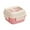 Pink, variant on Ohmyroo 27 Fl Oz Bento Lunch Box Pink Plastic Compartment Container Assisting Daily Meal Prep