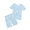 Blue Flowers, variant on Oudiya Girls Pajamas Cute Pjs Set Lettuce Trim Snug Fit Loungewear Summer Kid Sleepwear, 2-12Y