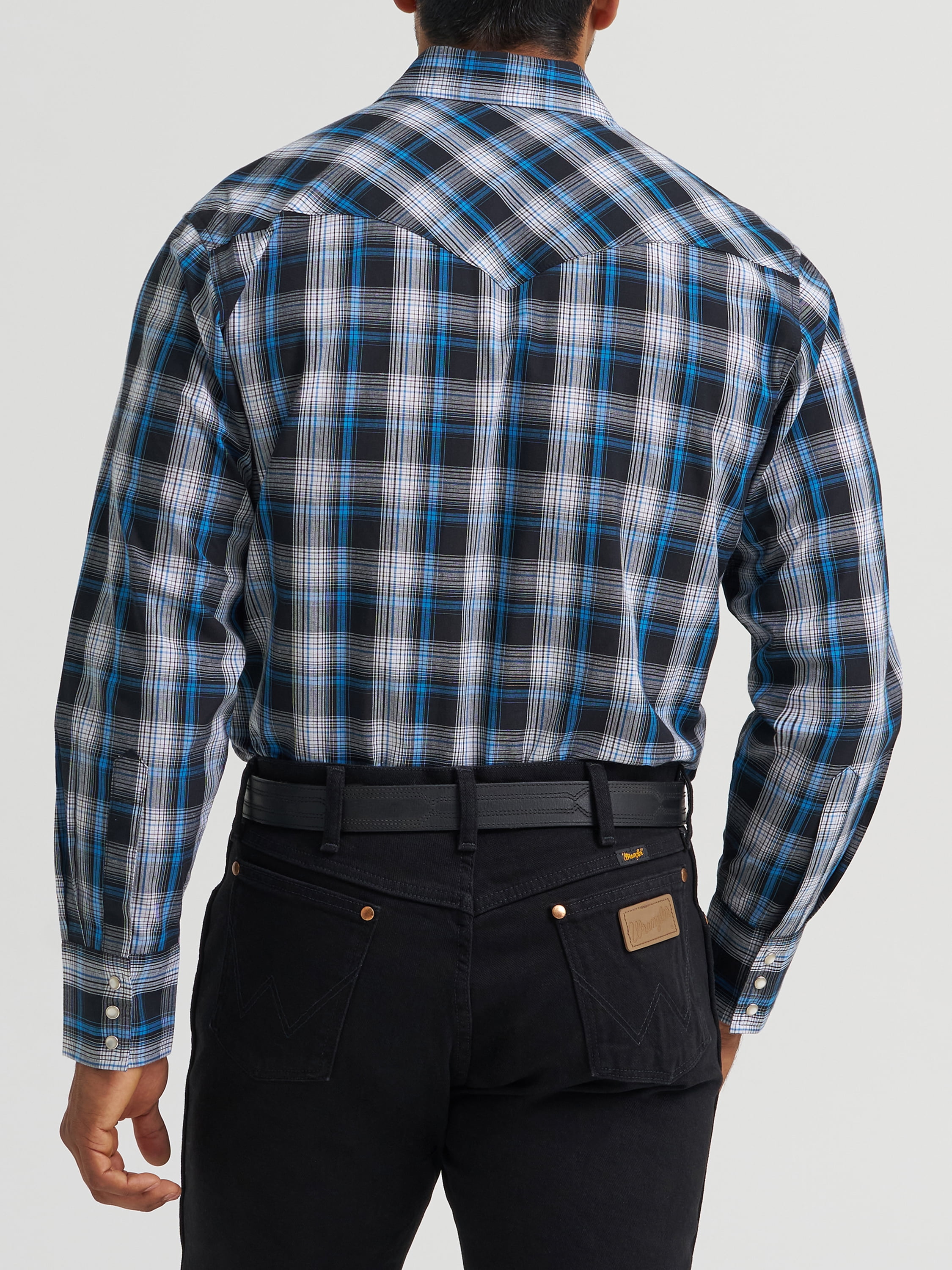 Wrangler® Men's and Big Men's Regular Fit Long Sleeve Western Shirt, Sizes S-5XL