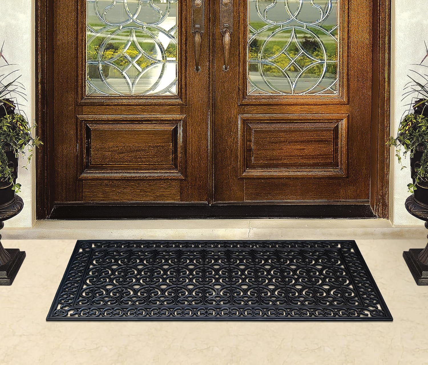A1 Home Collections Paisley Doormat for Outdoor Entrance